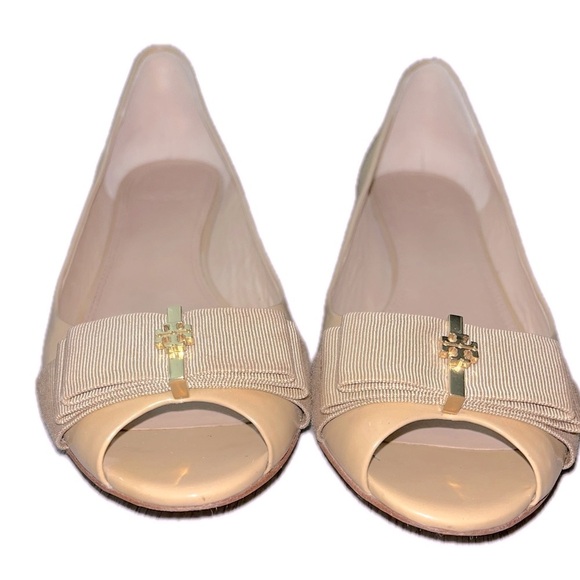 Tory Burch Patent Leather Bow Accents Ballet Flats Women's Size: 9.5M - Picture 10 of 16